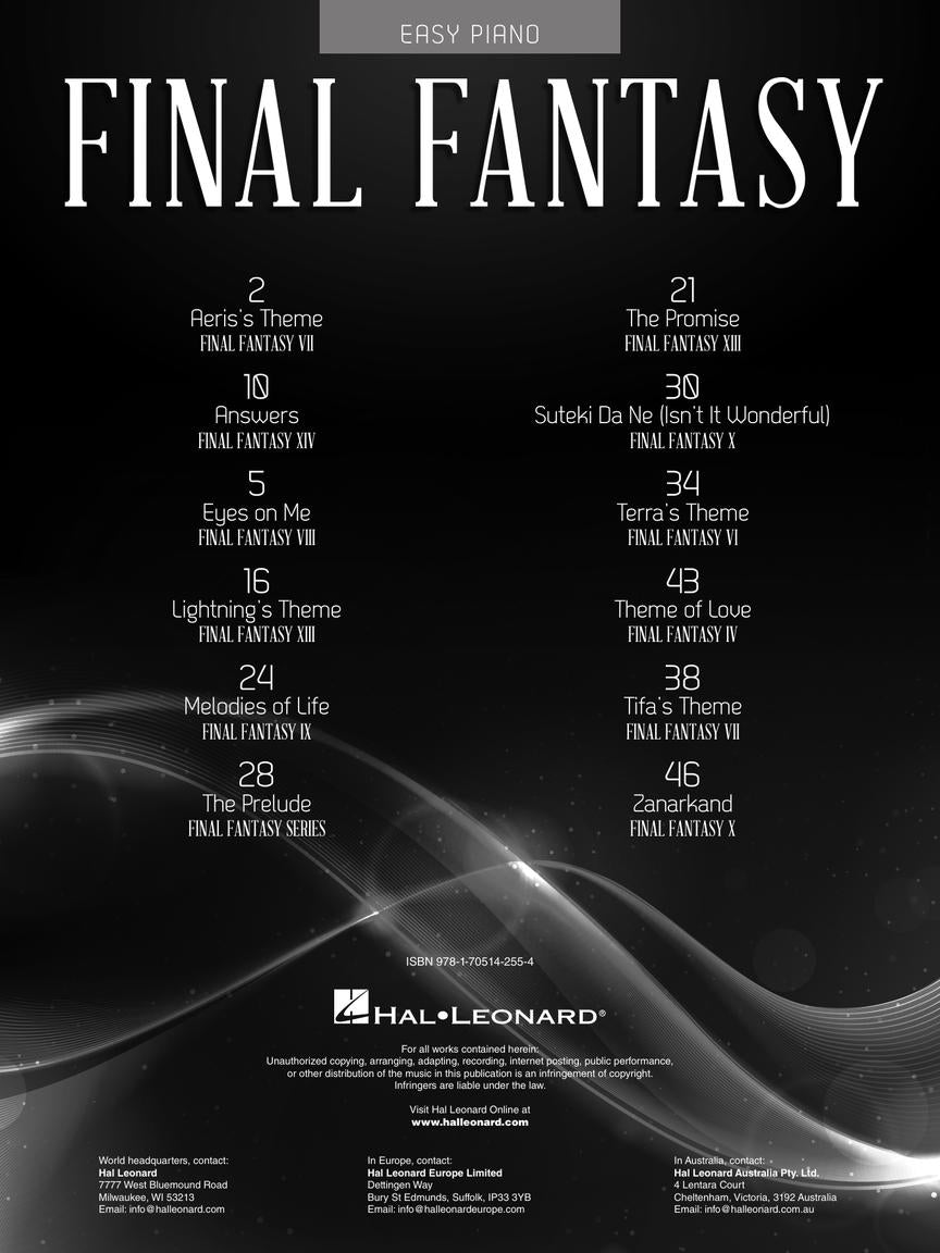 Final Fantasy - Easy Piano Hal Leonard 369088