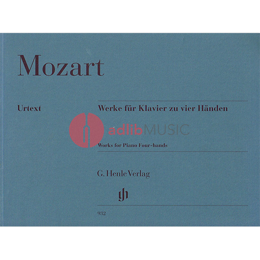 Mozart - Works for Piano Four Hands - 2 Pianos 4 Hands Henle HN932