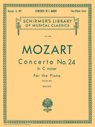 Mozart - Concerto #24 K491 - Piano Duet Schirmer 50255970