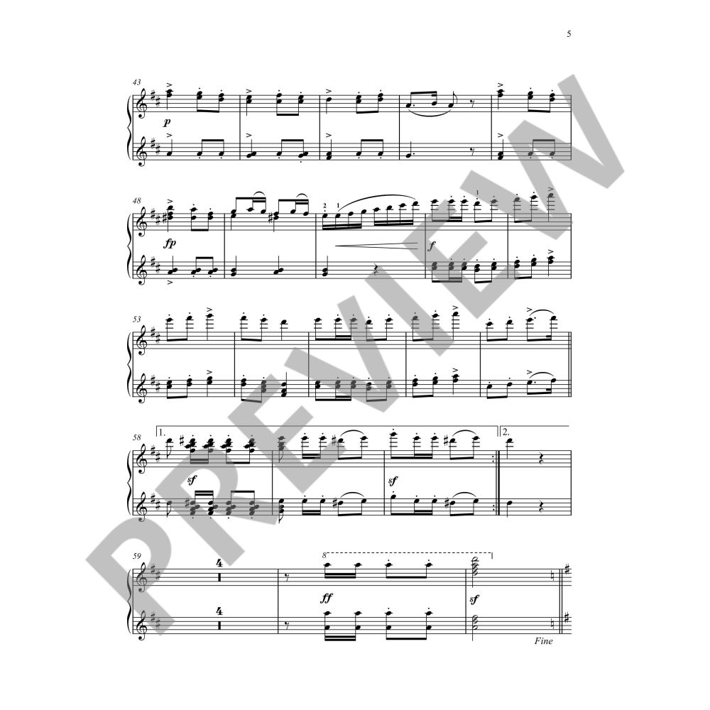 Schubert - March Militaire in DMaj Op51/1 - Piano Duet Schott ED01031