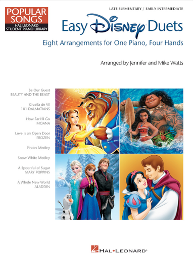 Easy Disney Duets - 8 Arrangements for 1 Piano, 4 Hands - Hal Leonard