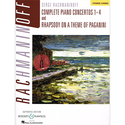 Rachmaninoff - Piano Concertos #1-4 & Rhapsody On A Theme Of Paganini - 2 Pianos 4 Hands Boosey & Hawkes 48022999