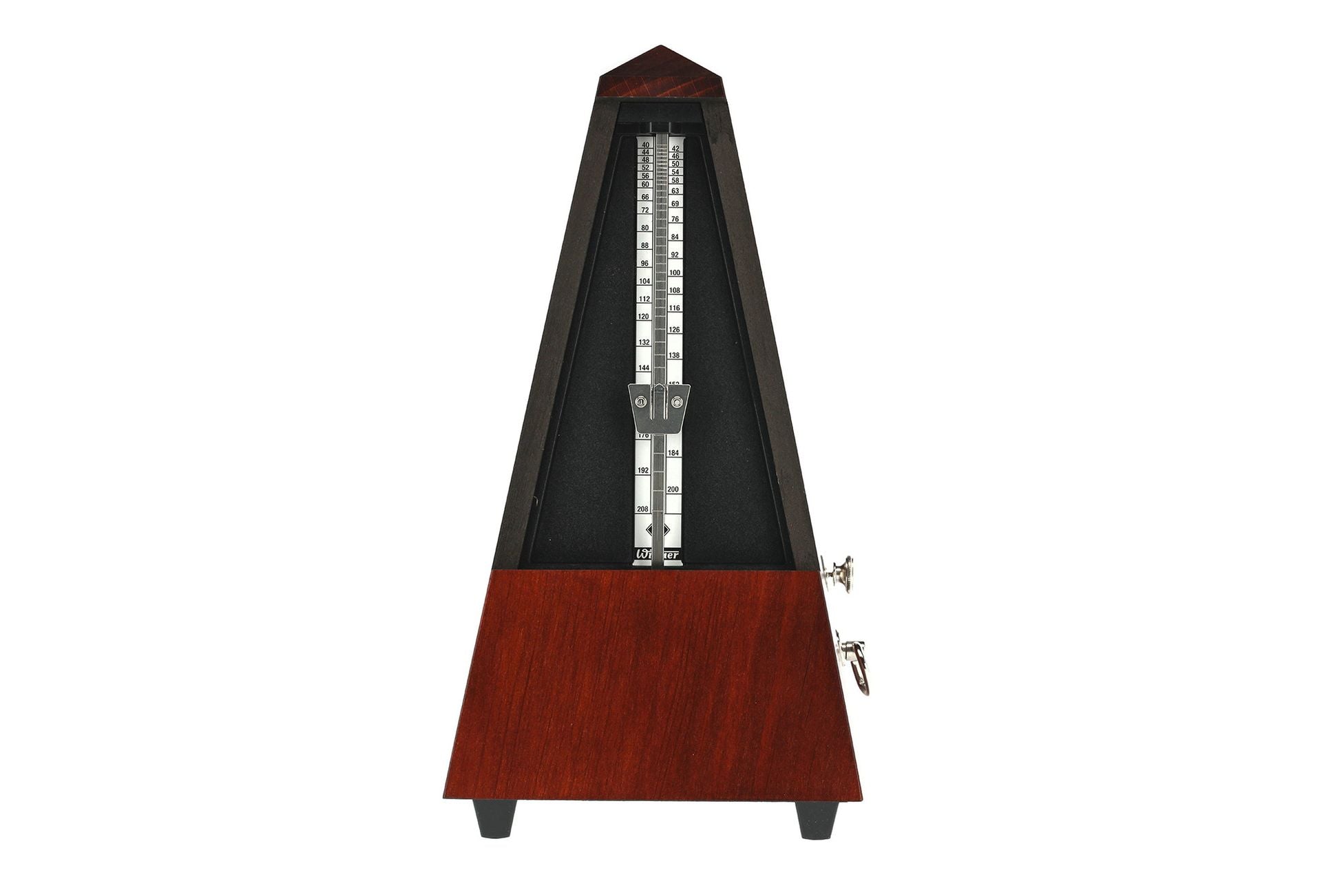 Wittner Pyramid Wood Metronome with Bell Mahogany