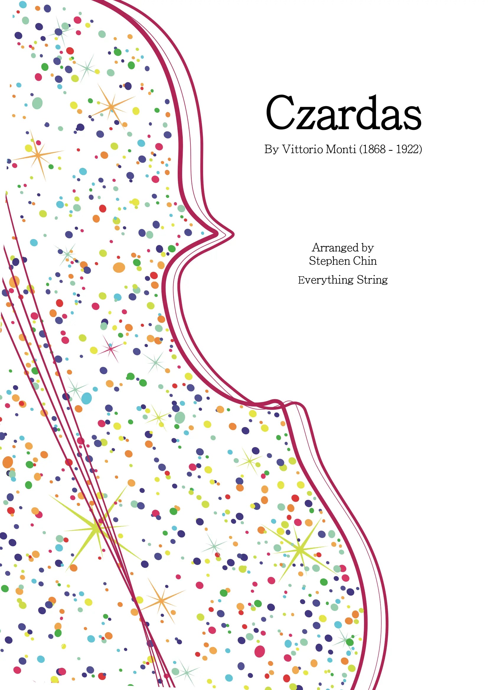 Monti - Czardas - String Orchestra optional Solo Violin 1 & 2 Parts Grade 3.5 Score/Parts arranged by Chin Everything String