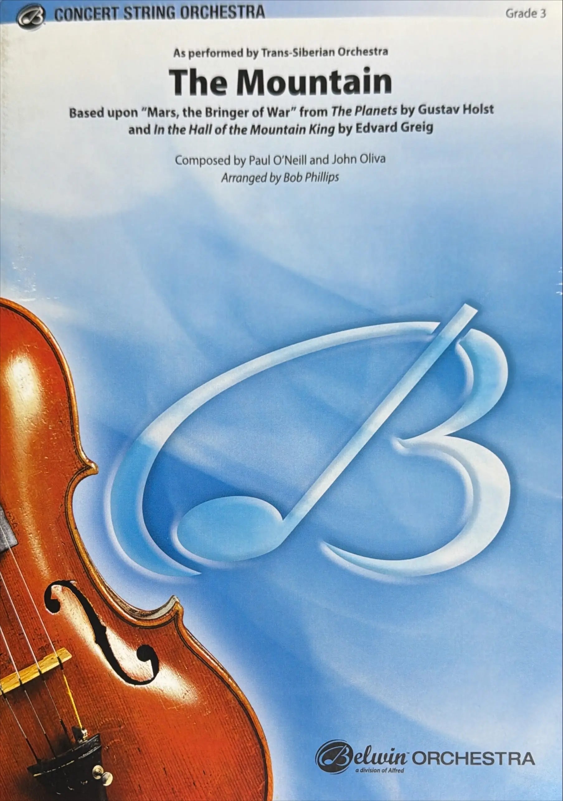 The Mountain (TransSiberian Orchestra) String Orchestra Grade 3 Score/Parts by O’Neill/Olivia arranged by Phillips