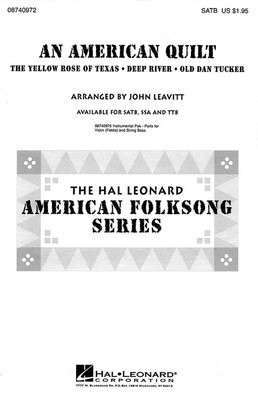 An American Quilt - (A Collection of 3 American Folksongs) - TTB John Leavitt Hal Leonard Choral Score Octavo