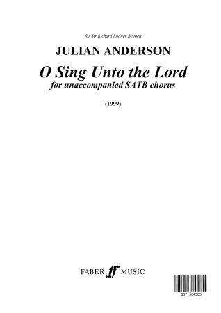 O Sing Unto the Lord - SATB Chorus (Digital Download)