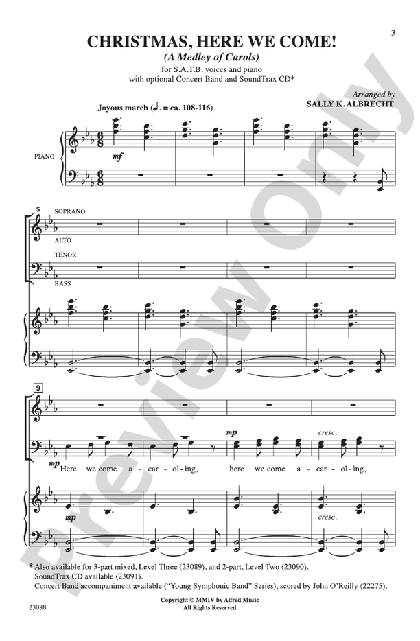 Christmas, Here We Come! (A Medley of Carols) – SATB Choral Octavo (Digital Download)