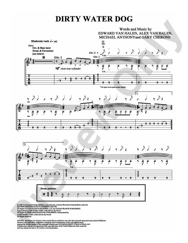 Dirty Water Dog - Guitar TAB (Digital Download)