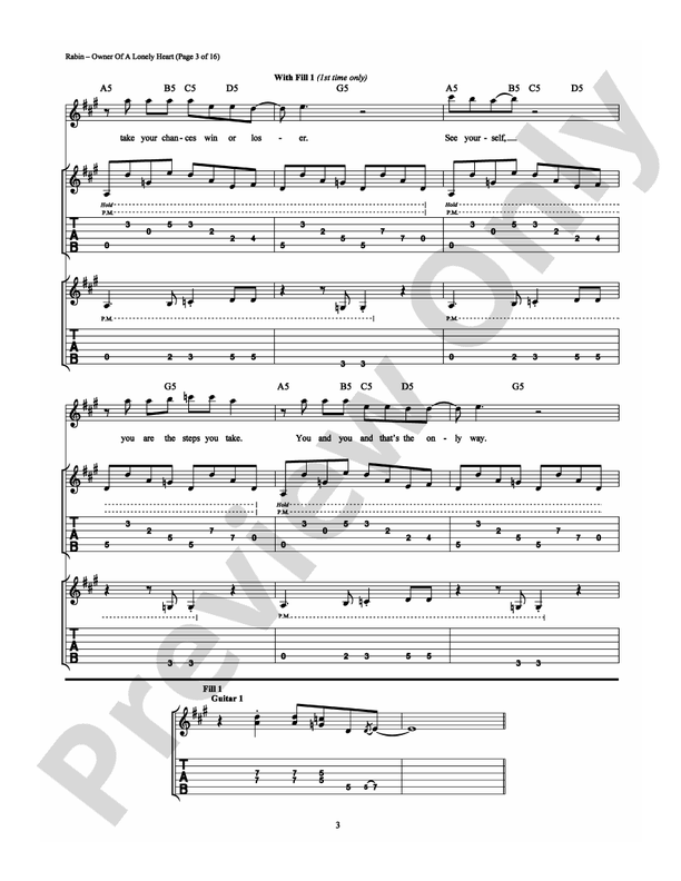 Owner of a Lonely Heart - Guitar TAB (Digital Download)