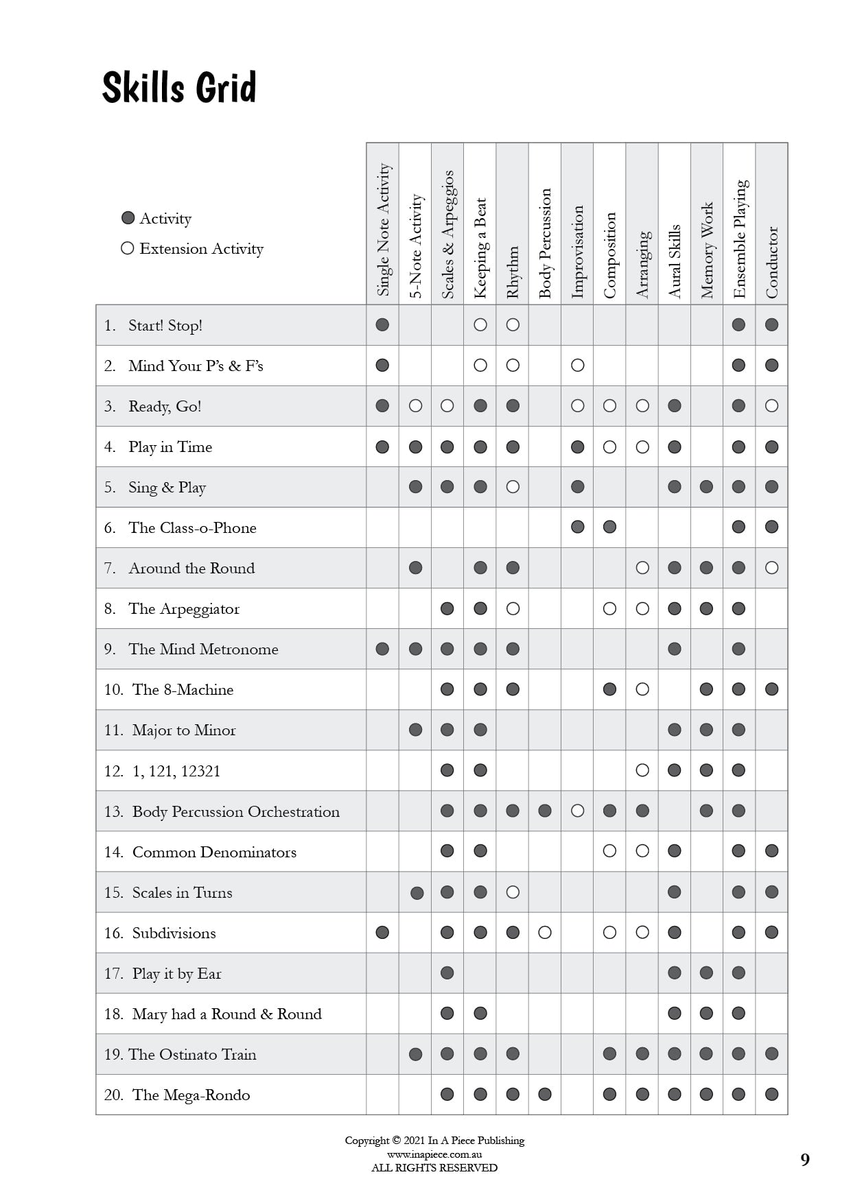 Band Together Activity Book by Karen Kyriakou