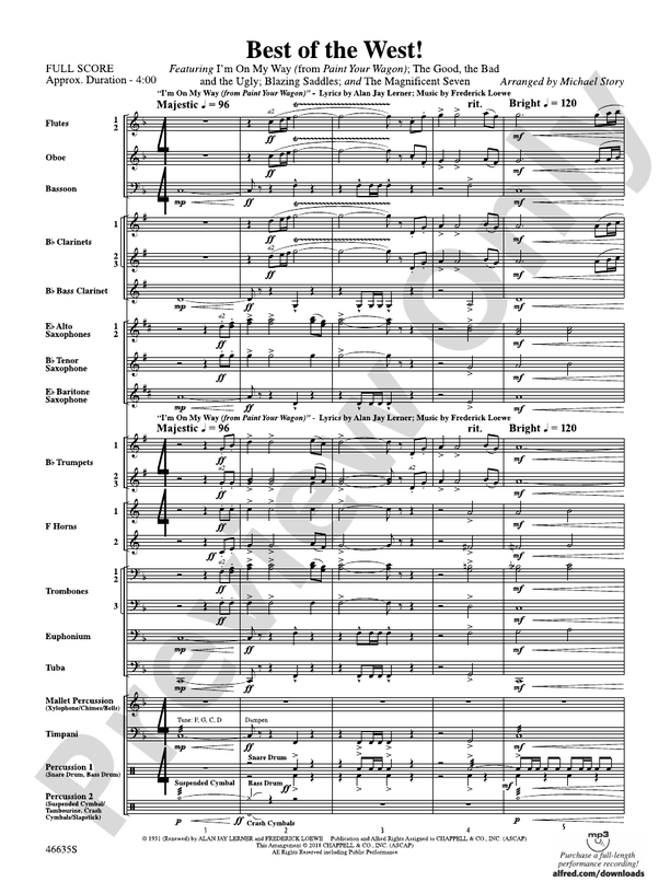 Best of the West! - Concert Band Conductor Score & Parts (Digital Download)