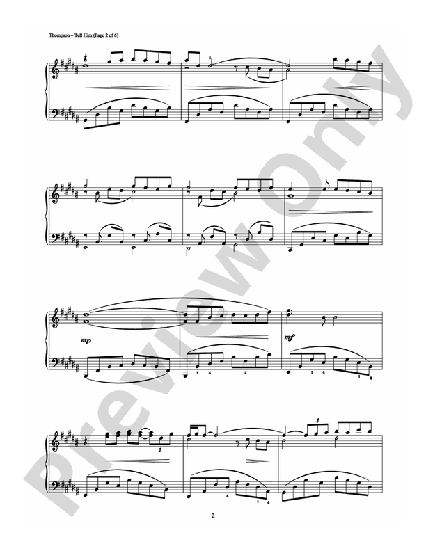 Tell Him - Piano (Digital Download)