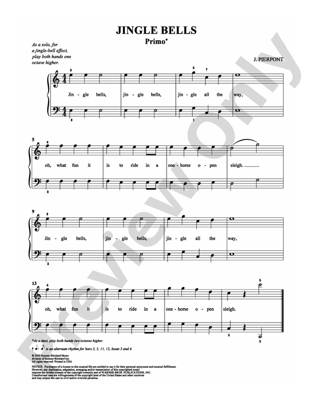 Jingle Bells - 1 Piano, 4 Hands (Digital Download)