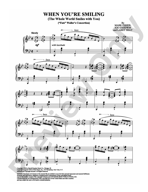 When You're Smiling (''Fats'' Waller's Conception) - Piano (Digital Download)