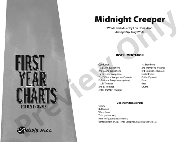 Midnight Creeper – Jazz Ensemble Conductor Score & Parts (Digital Download)