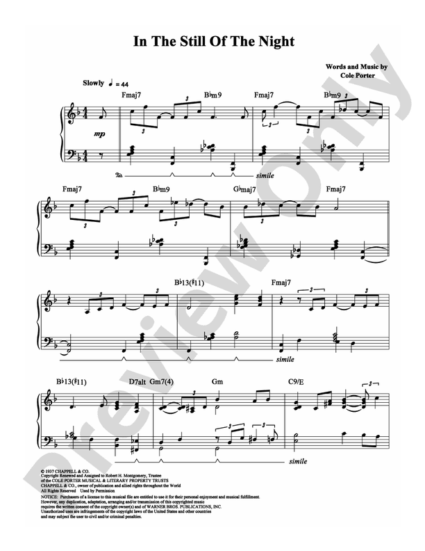 In The Still Of The Night - Piano (Digital Download)