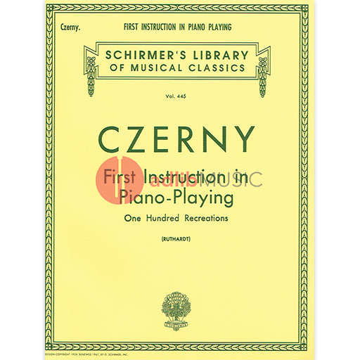 Czerny - 1st Instruction Lib.445 - Piano Solo Schirmer 50255000