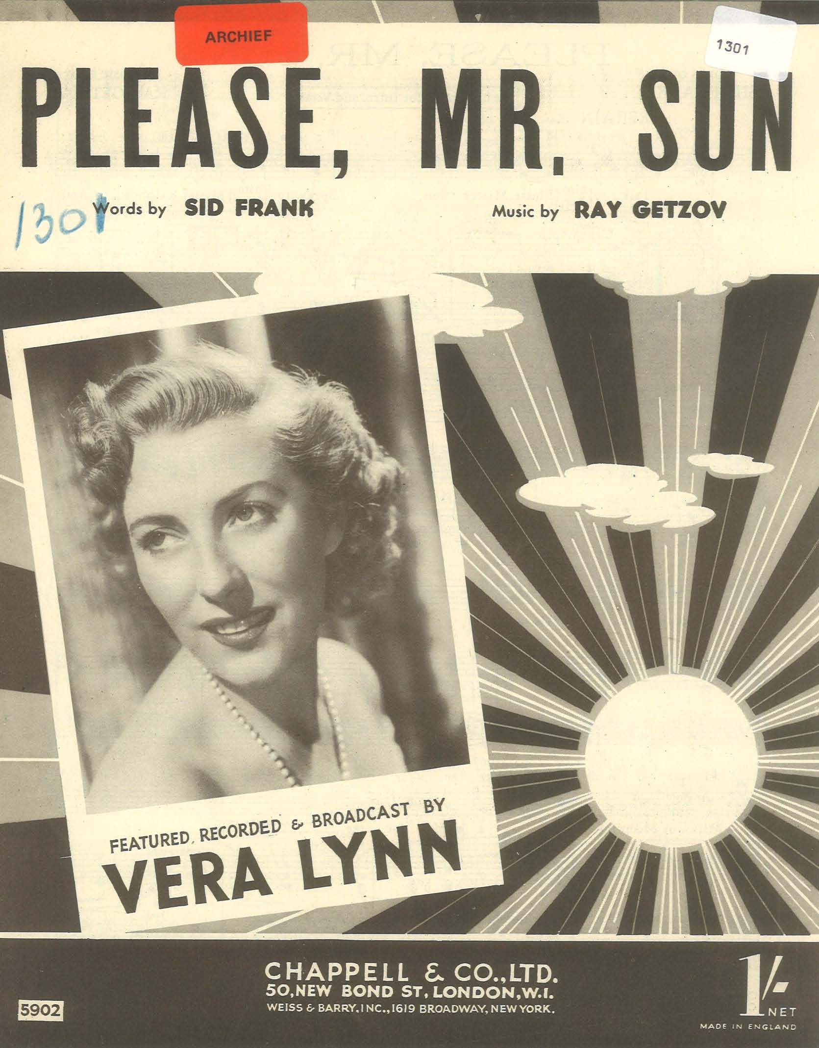 Please, Mr Sun - Vera Lynn - PVG (Digital Download)