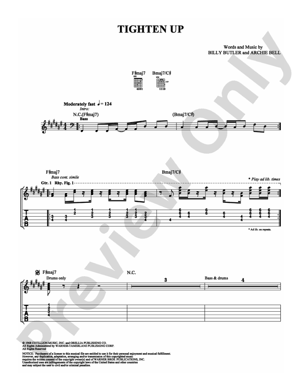 Tighten Up - Guitar TAB (Digital Download)