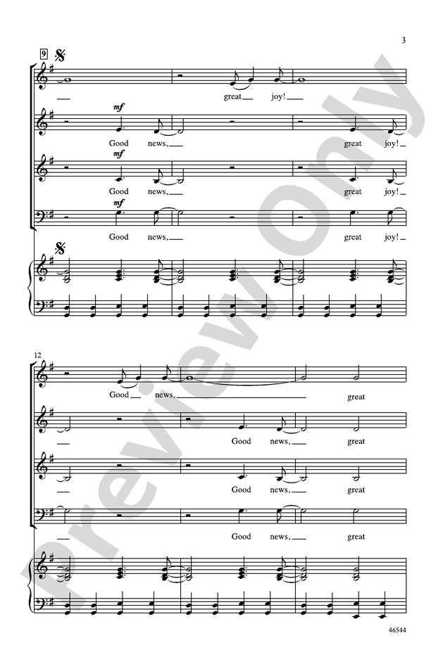 Good News, Great Joy! – SSAB Choral Octavo (Digital Download)