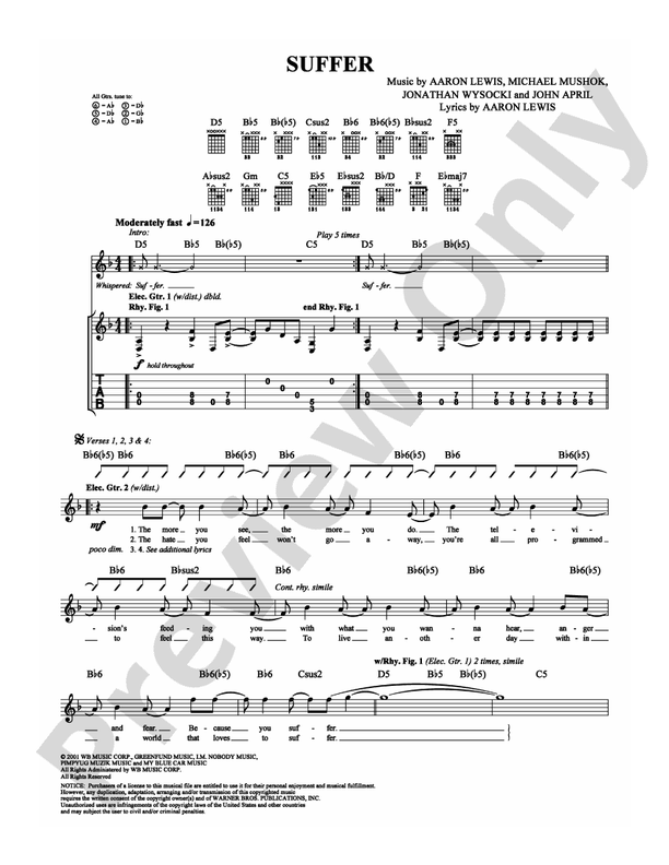 Suffer - Guitar TAB (Digital Download)