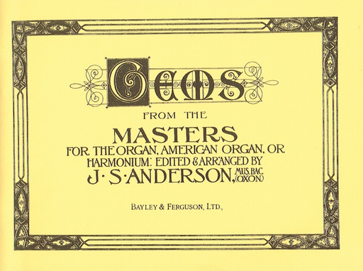 GEMS FROM THE MASTERS FOR ORGAN OR HARMONIUM - ANDERSON - KEYBOARD/ORGAN - BAYLEY & FERGUSON