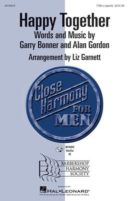 Happy Together - TTBB Liz Garnett Hal Leonard Choral Score Octavo