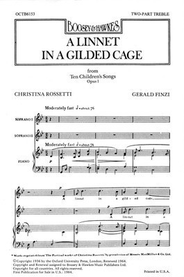 A Linnet in a Gilded Cage - from Ten Children's Songs, Op. 1 - Gerald Finzi - 2-Part Boosey & Hawkes Octavo