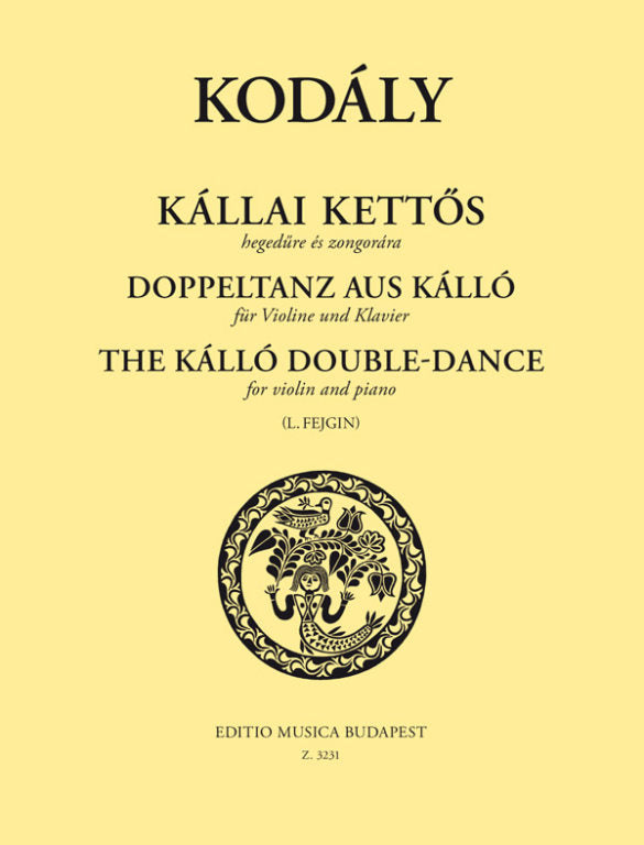 Kodaly - Kallai Kettos - Violin/Piano Accompaniment EMB Z3231