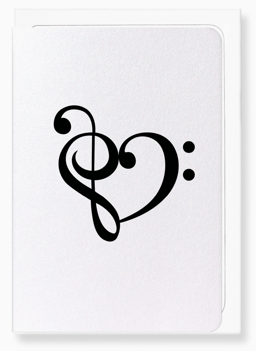 Greeting Card Treble Bass Heart