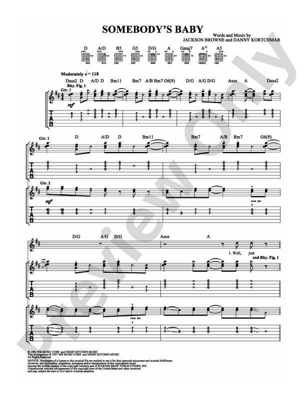 Somebody's Baby - Guitar TAB (Digital Download)