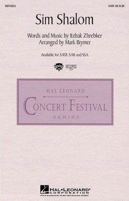 Sim Shalom - Itzhak Zhrebker - SATB Mark Brymer Hal Leonard Choral Score Octavo