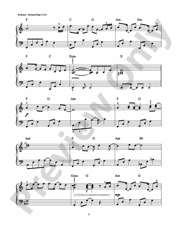 Serenade - Arr. Dan Coates - Easy Piano (Digital Download)