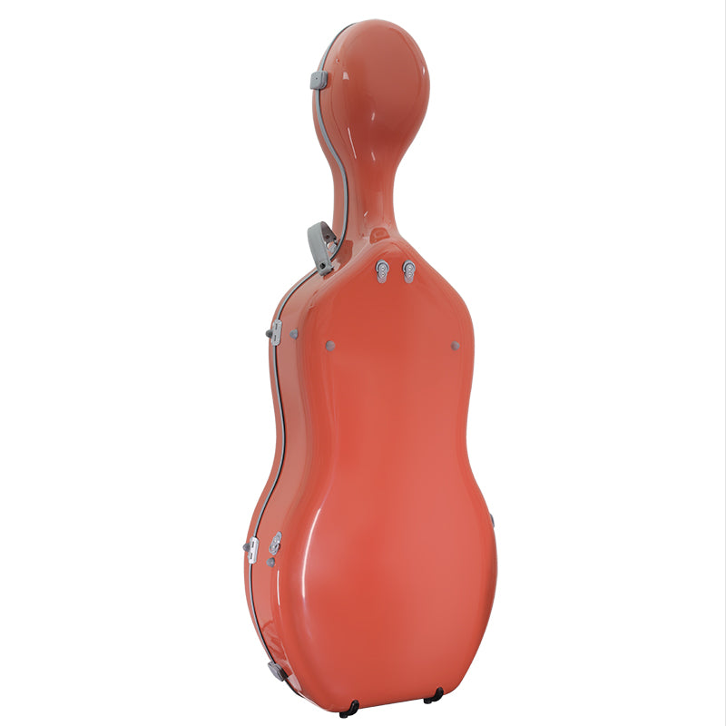 JML CL-6 Carbon Luxe 2.9 Cello Case Flora Orange 4/4