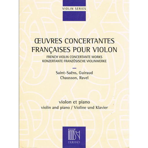 French Violin Concertante Works - Violin/Piano Accompaniment Durand DF15657