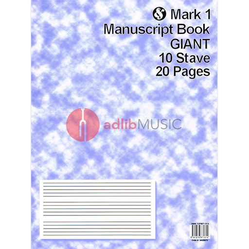 Manuscript Paper - 10 Staves Giant MK08079
