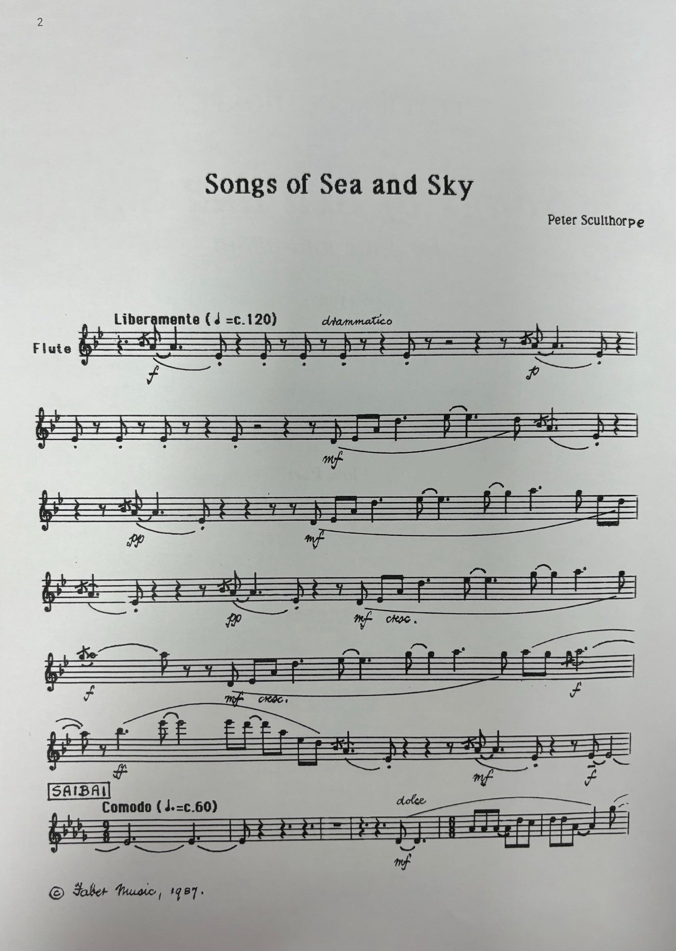 Songs of Sea and Sky Flute/Piano
