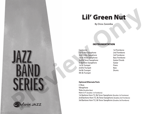 Lil' Green Nut – Jazz Ensemble Conductor Score & Parts (Digital Download)