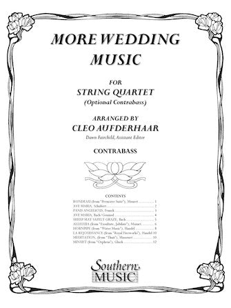 More Wedding Music:String Solos & Ensemble/String Quartet - Optional Double Bass Part Hal Leonard 3770825