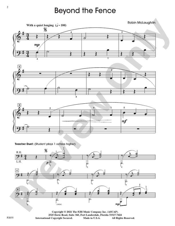 Beyond the Fence - Piano (Digital Download)