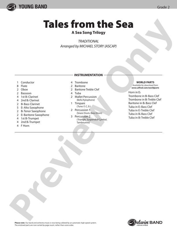 Tales from the Sea - Concert Band Conductor Score & Parts (Digital Download)