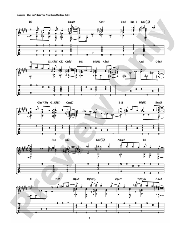 They Can't Take That Away From Me - Guitar TAB (Digital Download)