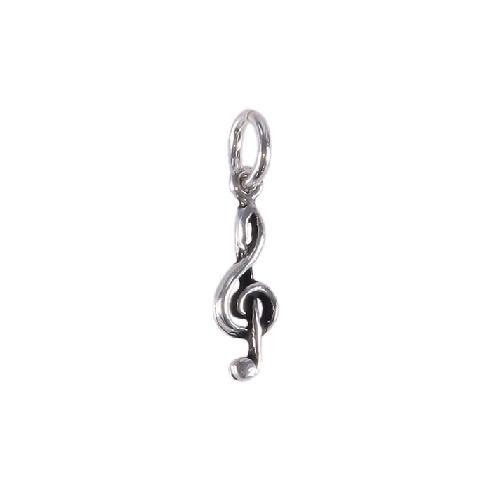 Treble Clef Pendant Length 1cm High Quality Silver