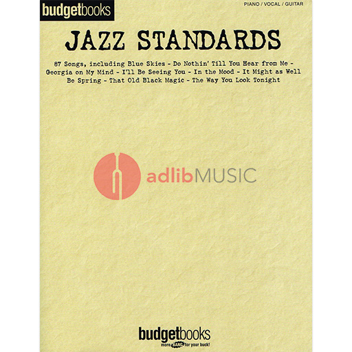 Budget Books Jazz Standards - Piano/Vocal/Guitar PVG Hal Leonard 310830
