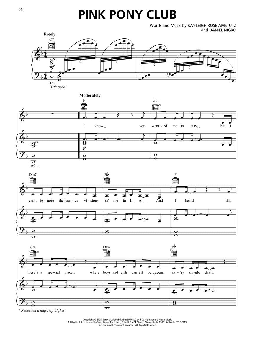 The Rise and Fall of a Midwest Princess by Chappell Roan - PVG Hal Leonard 1767615