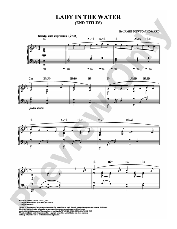 Lady in the Water (End Titles) - Piano (Digital Download)