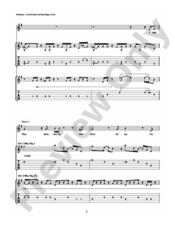 Let Me Share the Ride - Guitar TAB (Digital Download)