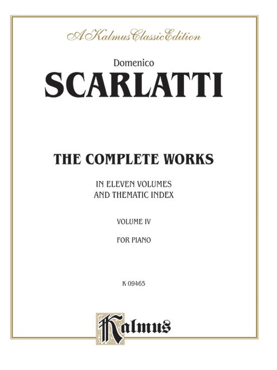 Scarlatti - The Complete Works, Volume IV - Piano Solo (Digital Download)