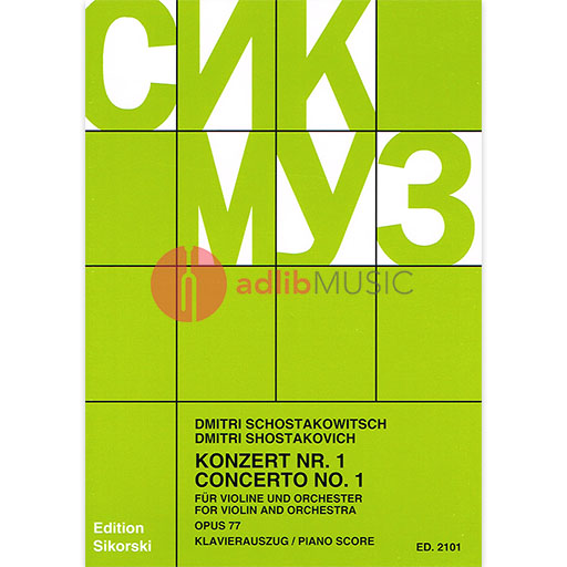 Shostakovich - Concerto #1 Op77 - Violin/Piano Accompaniment Sikorski SIK2101